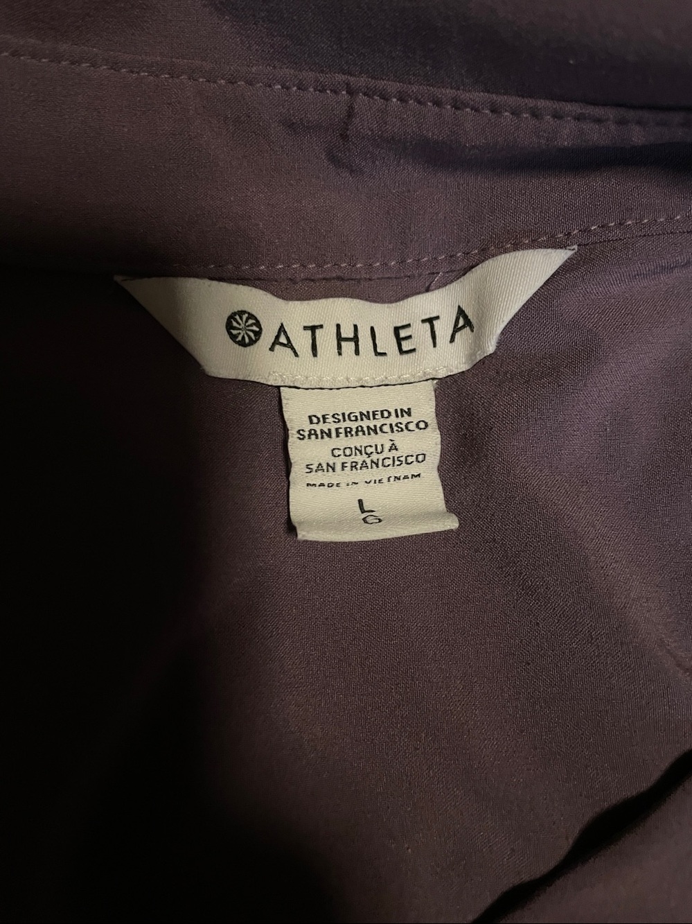 Athleta flowy Purple Long Sleeve (L) Button-Down Shirt, CYA - Picture 2 of 9